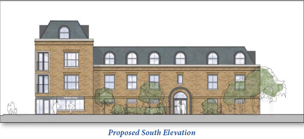 Lot: 22 - PUBLIC HOUSE WITH PLANNING FOR RE-DEVELOPMENT - Proposed South Elevation